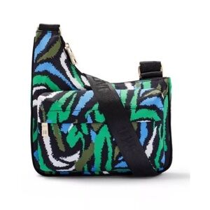 🌴 Diane Von Furstenberg Disco Zebra Green Utility Crossbody Bag